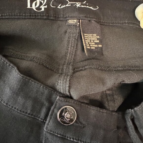 Jet Black Straight Leg Jeans with black crystals covering the entire front - Picture 6 of 6